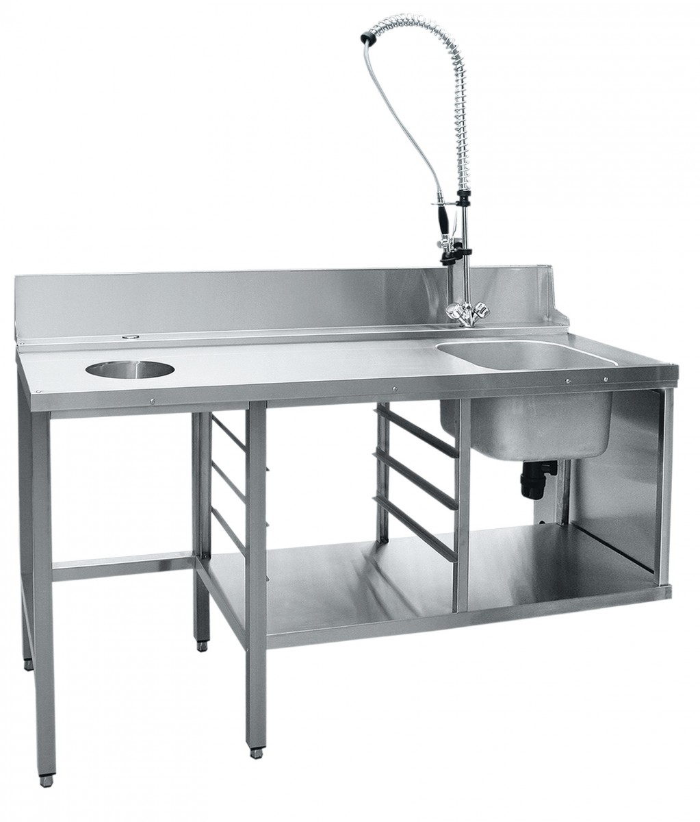 Стол предмоечный СПМП-6-7 для купольных посудомоечных машин