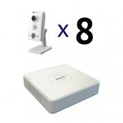 Комплект 8 беспроводных IP-камер и регистратора Безопасник AC IP 8-1 для офиса